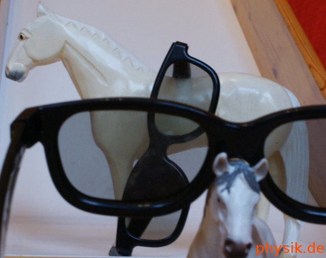 Die Brille wird im 3D Kino zirkular polarisiert verwendet. 